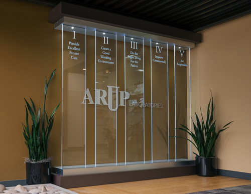 ARUP's vision statement on a wall
